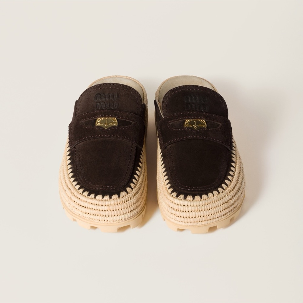 Miu Miu suede slip-on mules  Sz EU 39 US 9